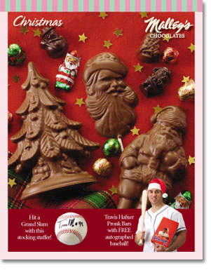 Malley’s Chocolate Christmas fundraising catalog design